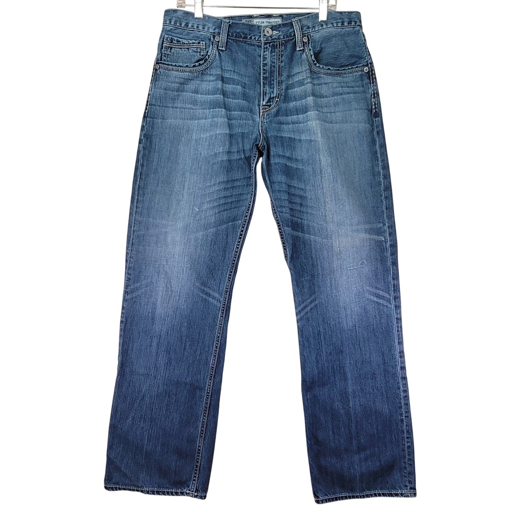BKE Tyler‎ Straight Jeans Mens 35x32 Blue Excellent Straight Leg ABM2385